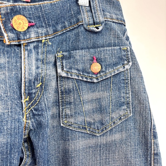 Vintage 00s Levi's 504 Slouch Flare Jeans Sz 5 Y2K Low Rise Stretch Embellished - Picture 6 of 14